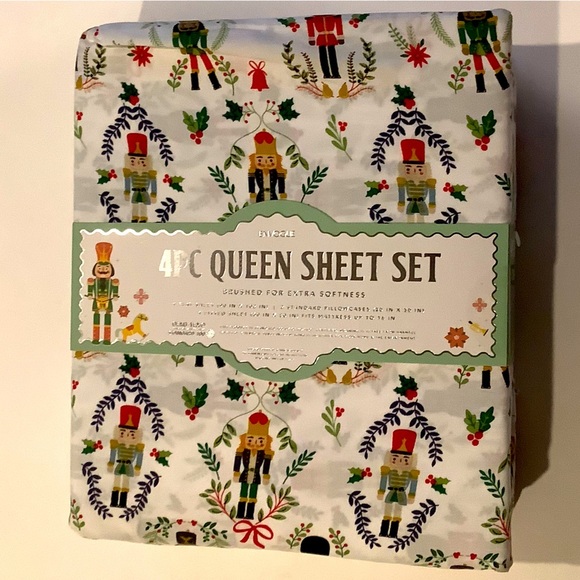 Envogue Nutcracker Holiday Queen 4 pc Sheet Set New - Picture 3 of 4